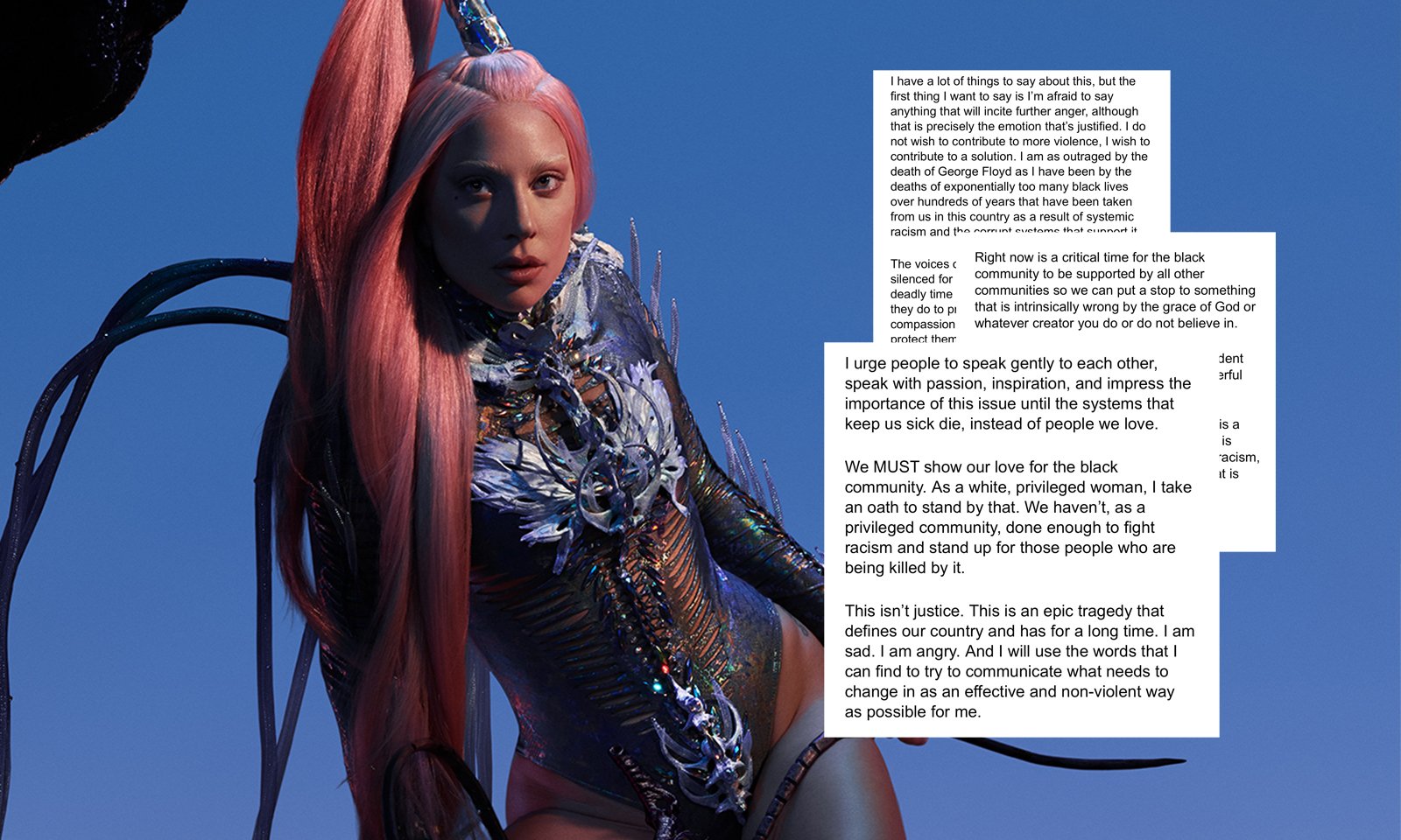 Lady Gaga se manifesta sobre o assassinato de George Floyd; confira tradução