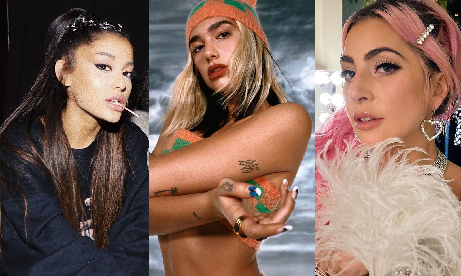 Ariana Grande, Dua Lipa e Lady Gaga são as mulheres mais ouvidas no Spotify