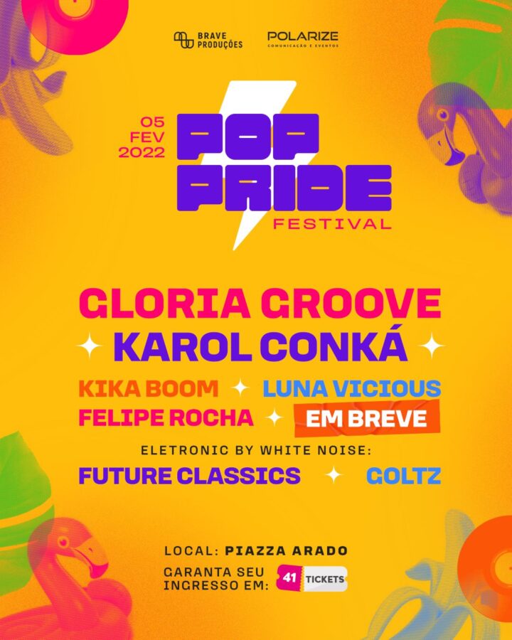 Gloria Groove, Karol Conká e Kika Boom serão atrações do “Pop Pride Festival” em Curitiba