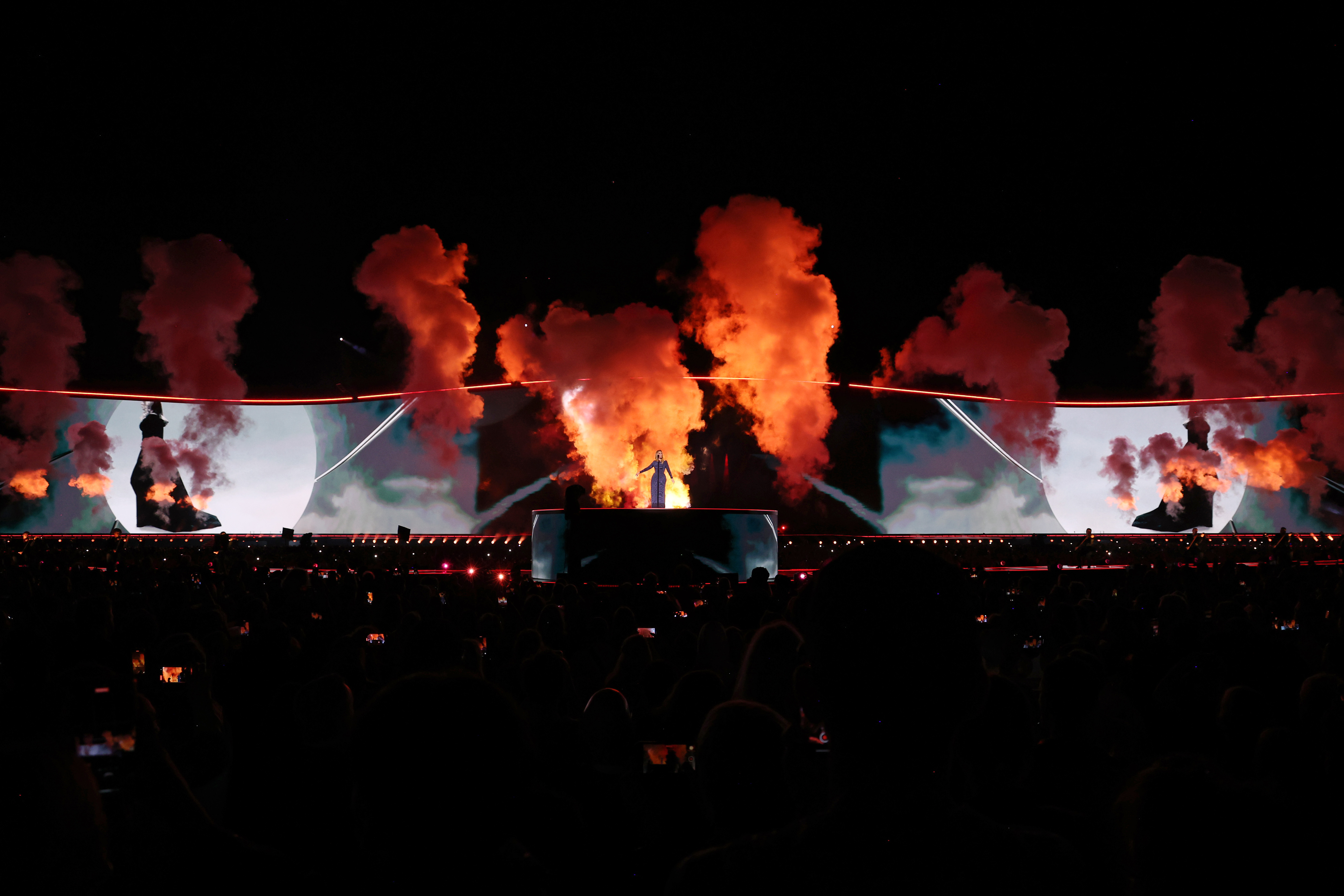 MUNICH, GERMANY – AUGUST 02: (Exclusive Coverage) Adele performs onstage at Messe München on August 02, 2024 in Munich, Germany. (Photo by Kevin Mazur/Getty Images for AD)