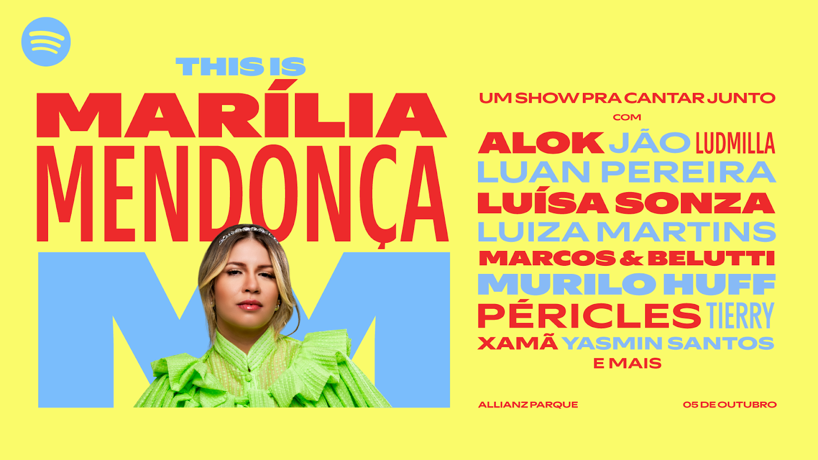 Spotify anuncia line-up completo do show em homenagem a Marília Mendonça