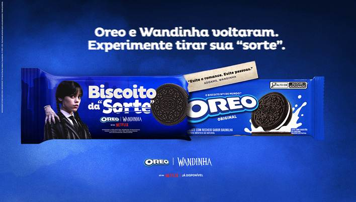 Oreo retoma parceria com Wandinha e lança biscoito da “sorte” às avessas Oreo retoma parceria com Wandinha e lança biscoito da “sorte” às avessas